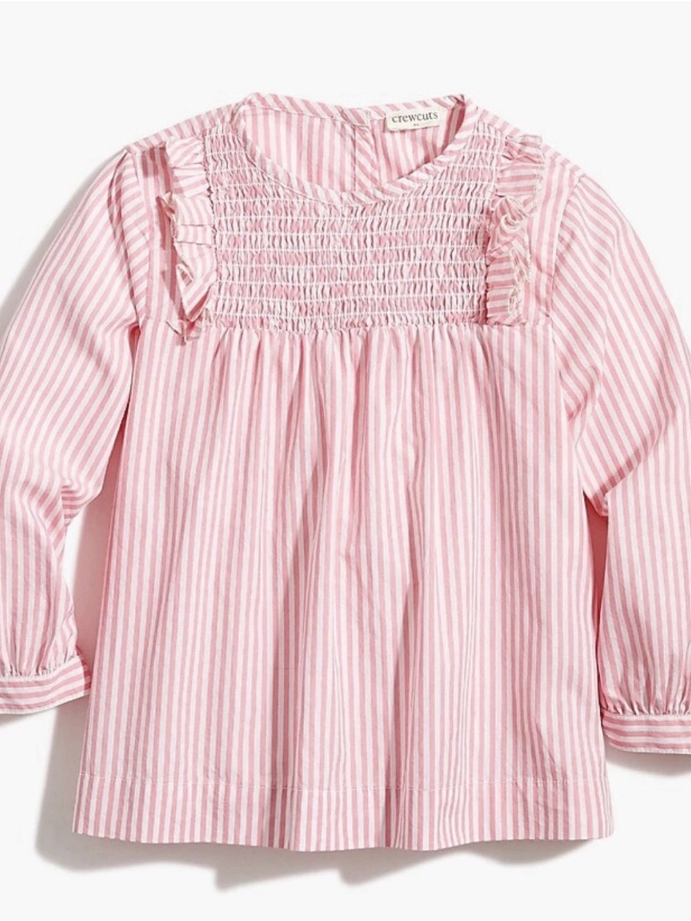 Crewcuts by J.Crew Candy Stripe Smock Top Preppy Coquette 100% Cotton Girls 14
